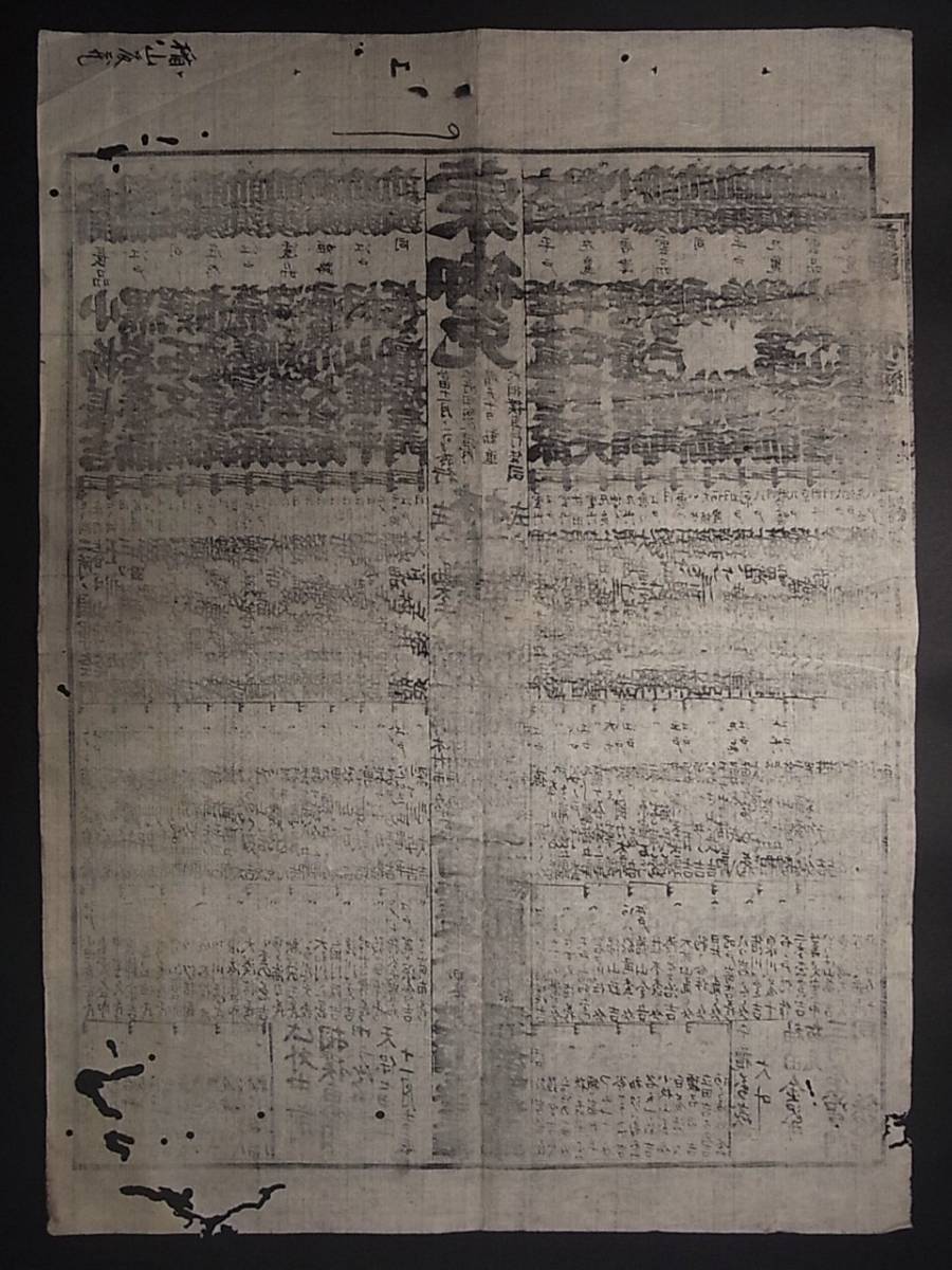 江戸時代 大相撲番付表 天保七年十一月 本所回向院境内 相撲力士角力