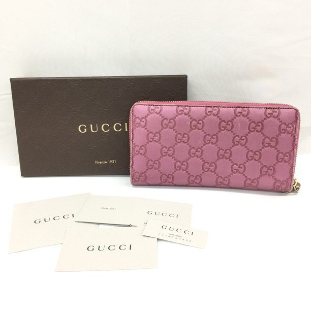 BGAK2009】GUCCI グッチ シマ ラウンドファスナー 長財布 278566 