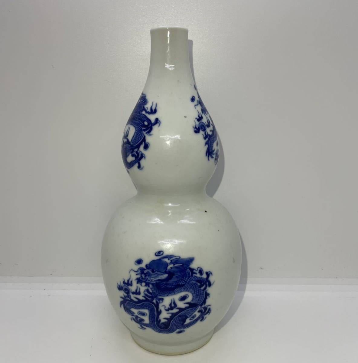 清 染付 清 染付 花瓶 花入 時代物 清朝期 古物 中国美術 骨董