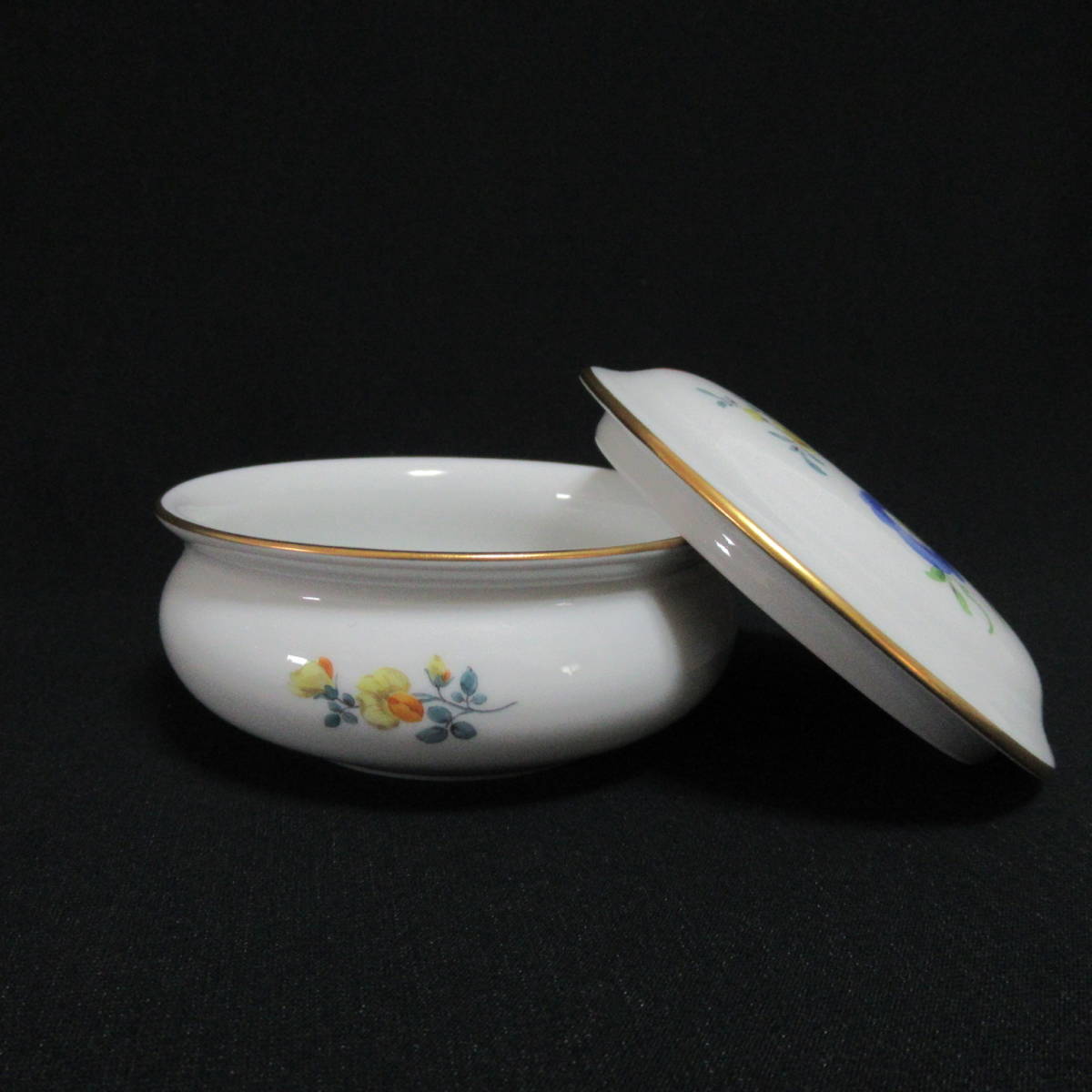横浜/2007986】hh マイセン Meissen フラワーベース 花瓶 小物入れ