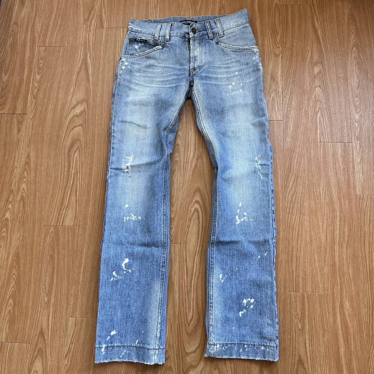 日本早割 ドルチェ&ガッバーナ クラッシュ加工 デニムパンツ 44 ペンキ
