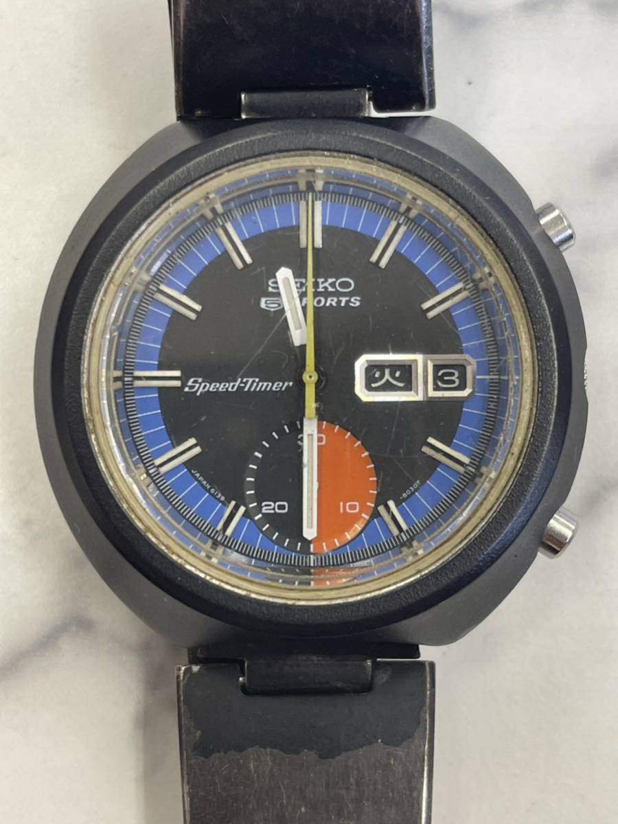 1.稼働品・SEIKO 5 SPORTS セイコー スポーツ スピードタイマー 6139 