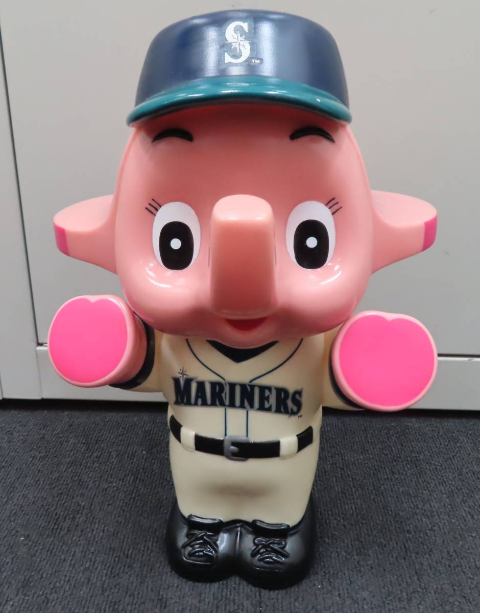 #70076 希少 当時物 サトちゃん 貯金箱 約31ｃｍ MLBP 2002 マリナーズ コインバンク 佐藤製薬