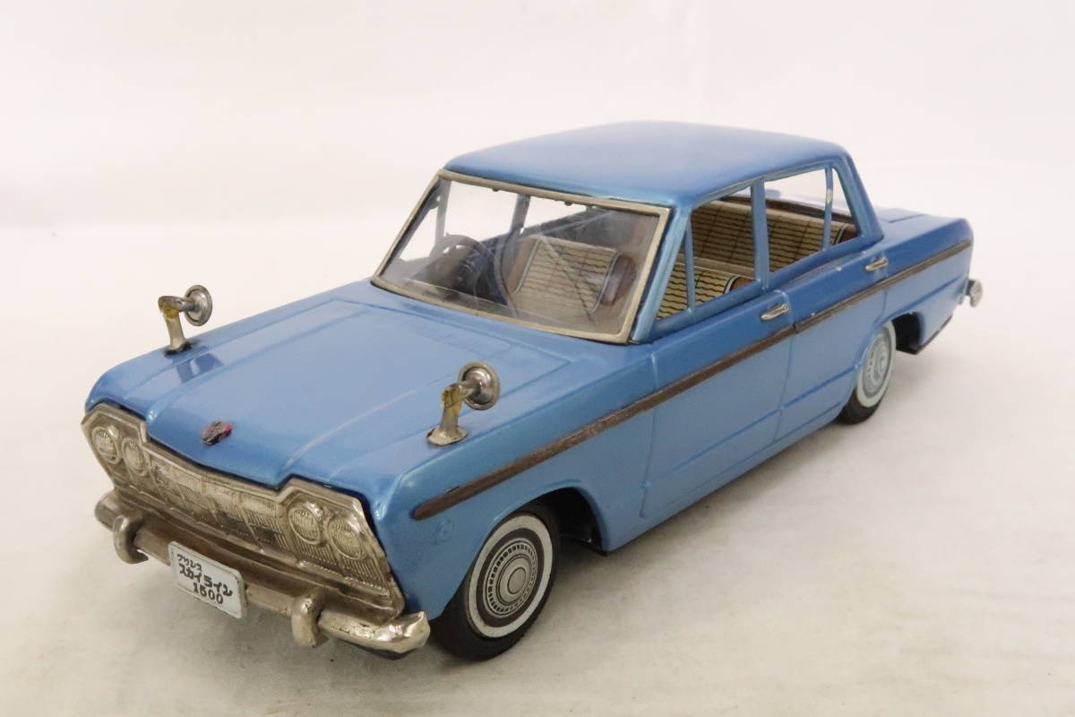 萬代屋初代プリンス スカイライン ALSID-1水色当時物ブリキ自動車 箱無