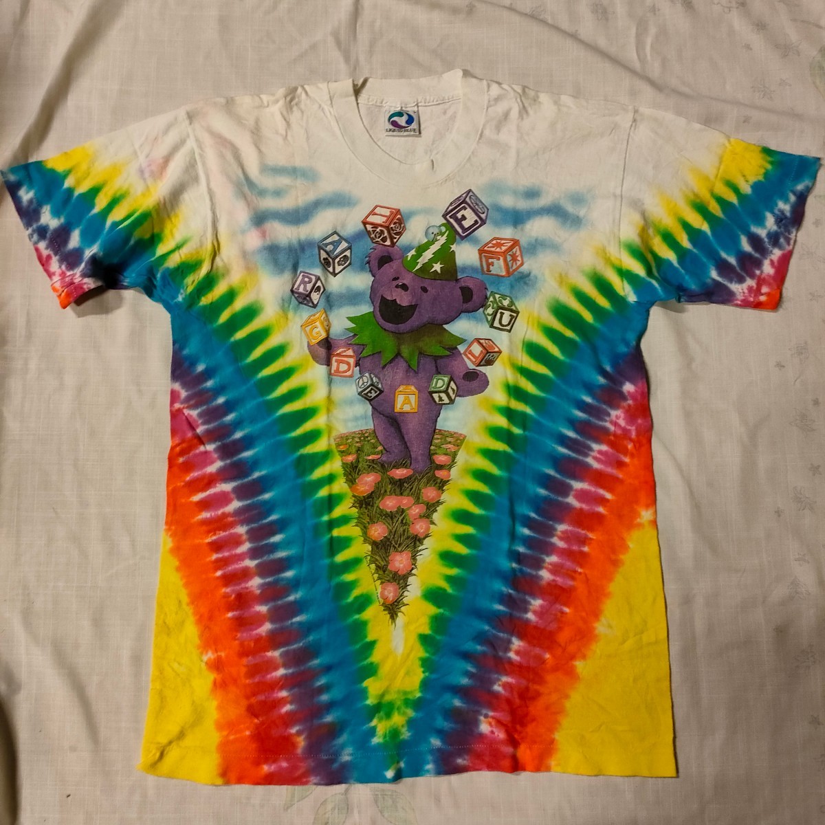 90年代 グレイトフルデッド タイダイ Tシャツ Lサイズ 白系 バンドT 