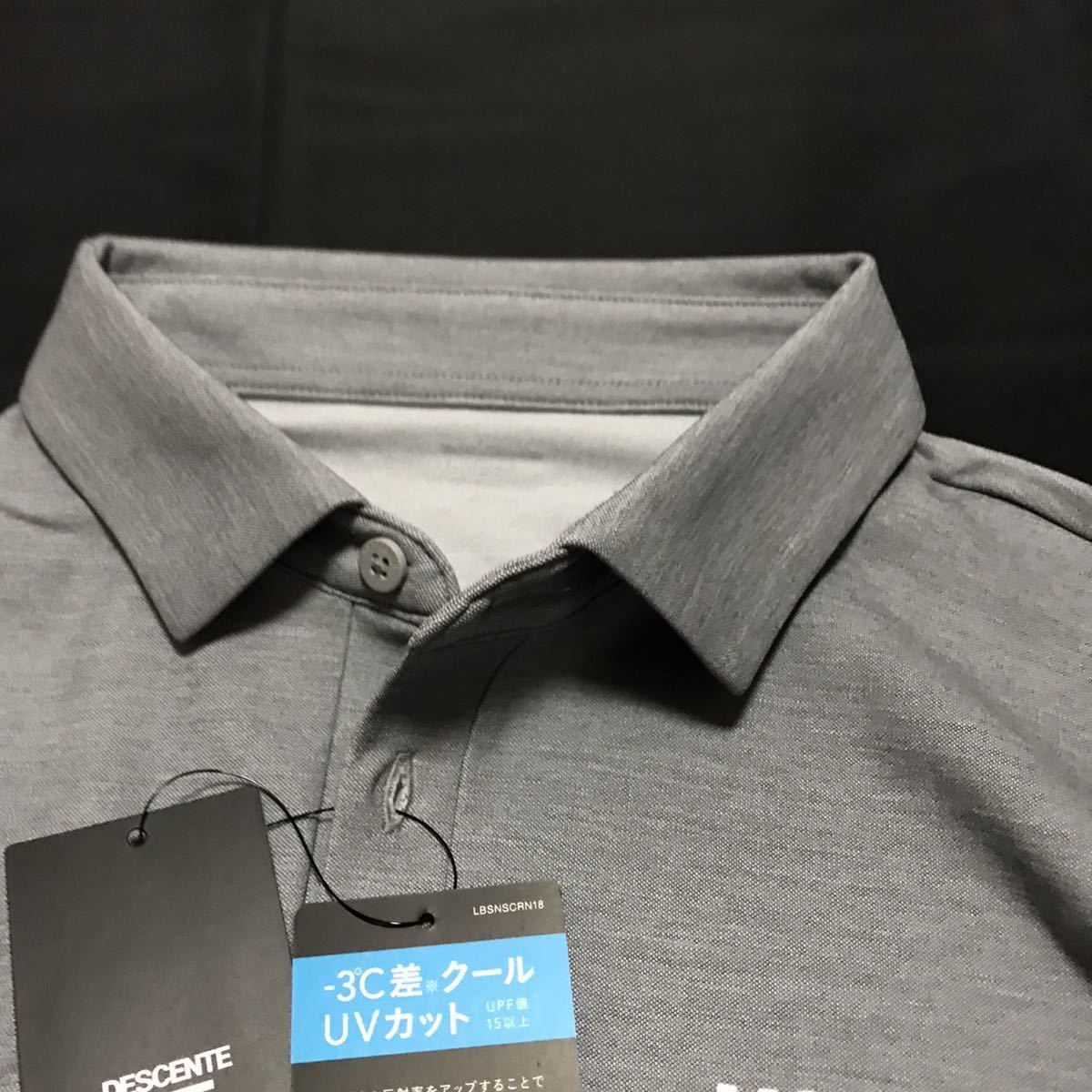 ○新品【メンズL】灰グレー デサント（DESCENTE）（メンズ）SUNSCREEN
