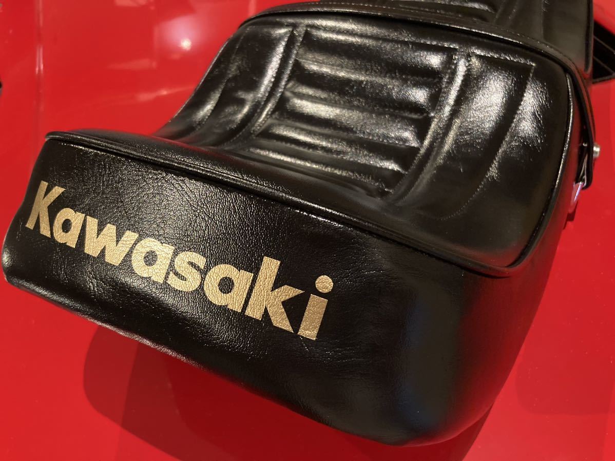 Z400FX初期型パターン黒艶ダブルアンコ抜きシートゲルザブ加工 Z400FX初期型パターン黒艶ダブルアンコ抜きシートゲルザブ加工 Z400FX