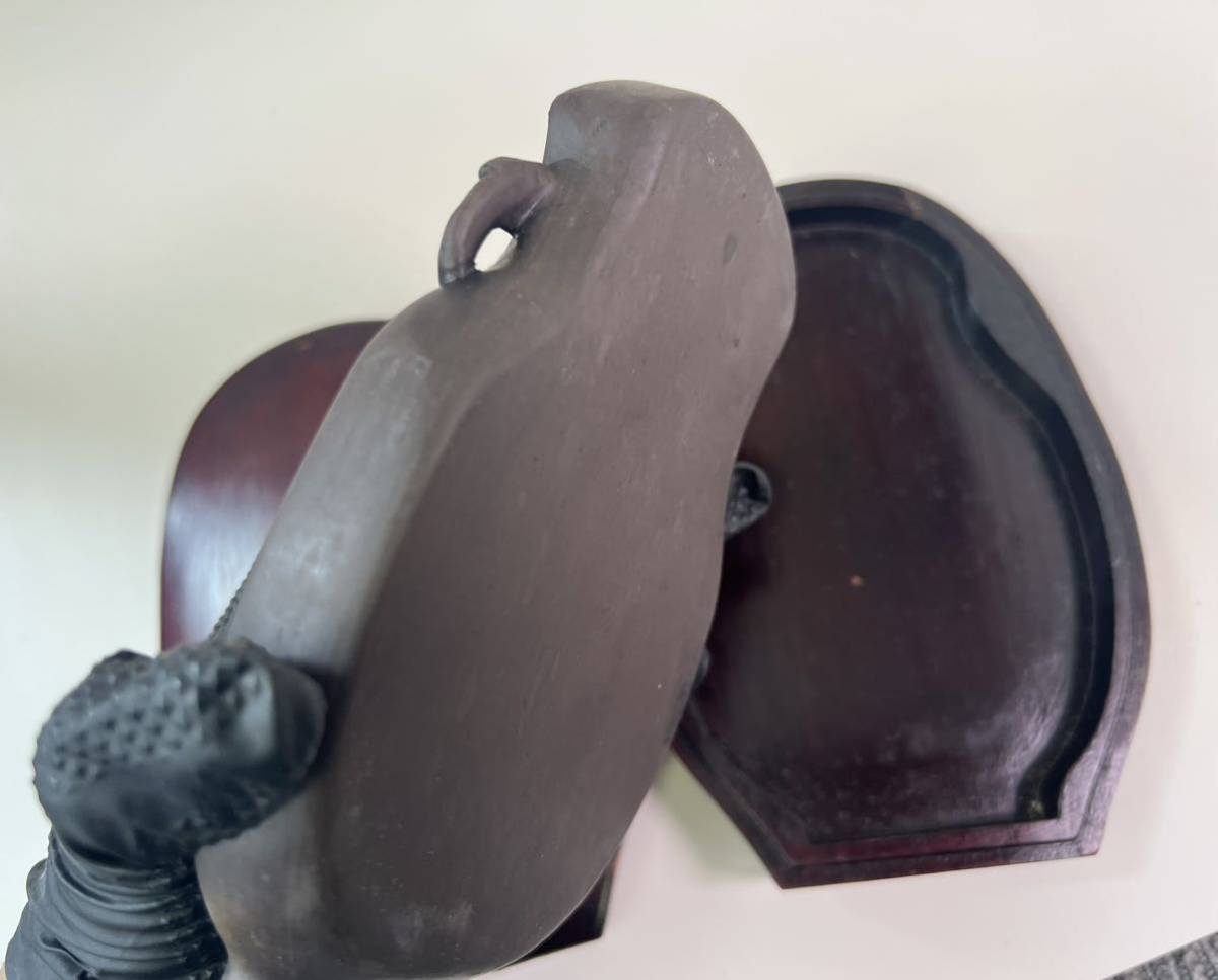 2798 書道 硯 赤間硯 龍泉堂 龍泉作 和硯 骨董 書道具 未使用