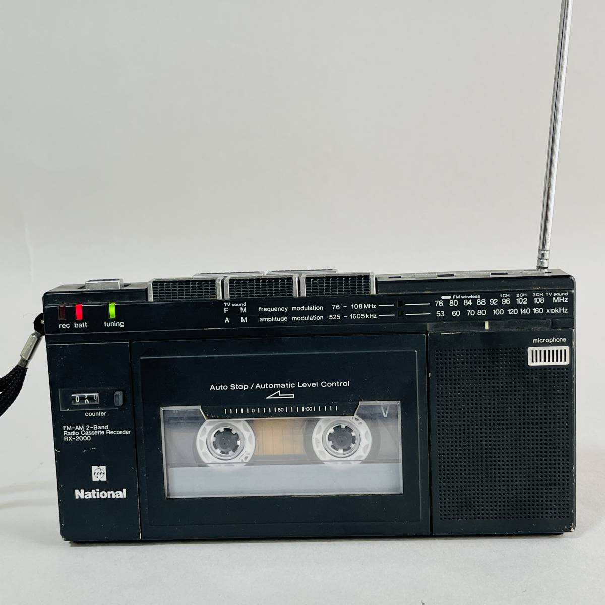 ジャンク ナショナル RX-2000 A7 ラジオカセットレコーダー FM AM national 