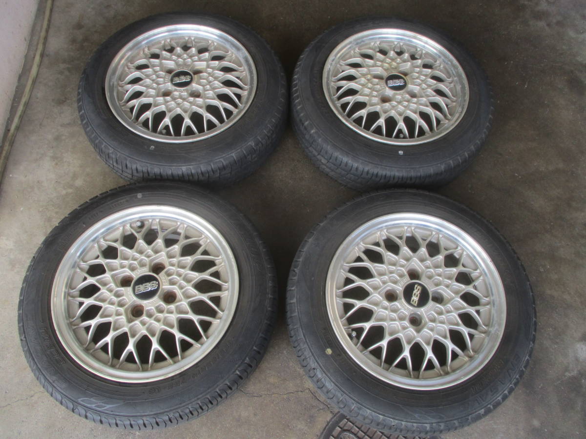 冬タイヤ 155/65R14 プジョー用BBSアルミ付き4本組 Plastic Bomb 14×4.5J 4/100 +43 インサート グリーンカモフラセット