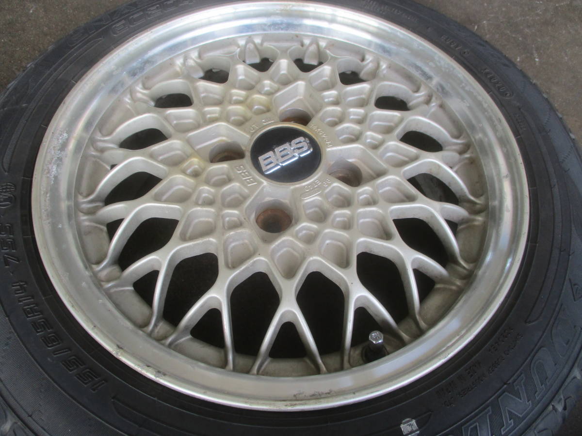 BBS 14インチ　6J＋40 pcd100 希少　155/55r14 タイヤ付 Yahoo!オークション - 「14インチ 6j pcd100 bbs」の落札相場・落札価格