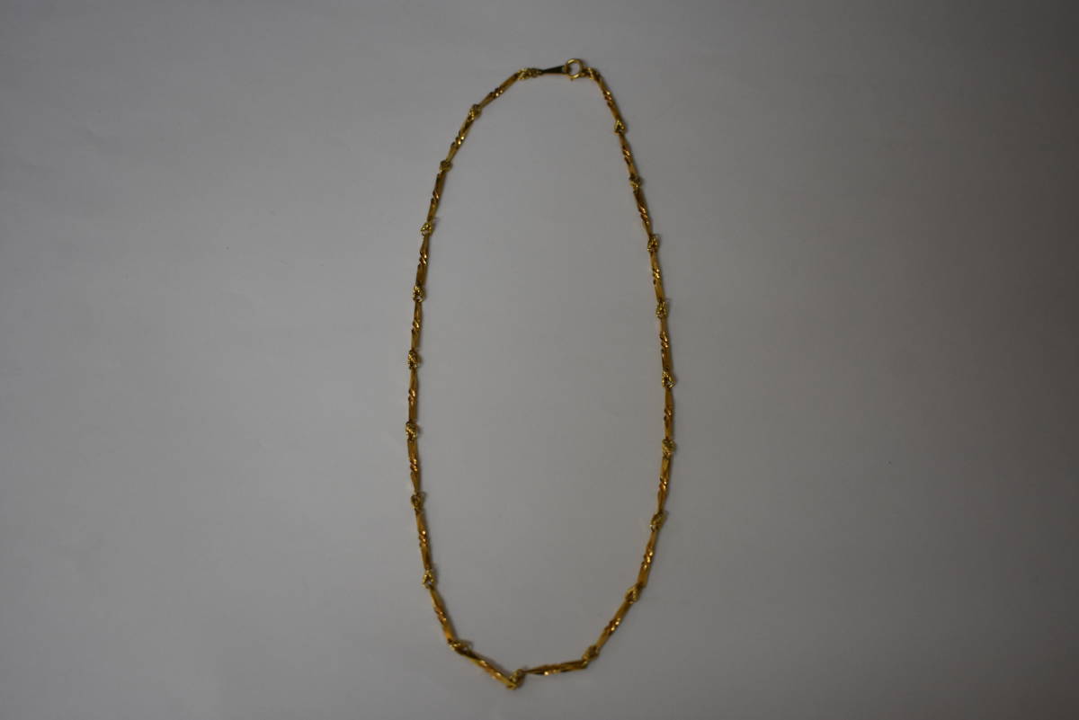 うぶ品 K18刻印 ネックレス 18金 約10．3g K18 うぶ品 18金 カット