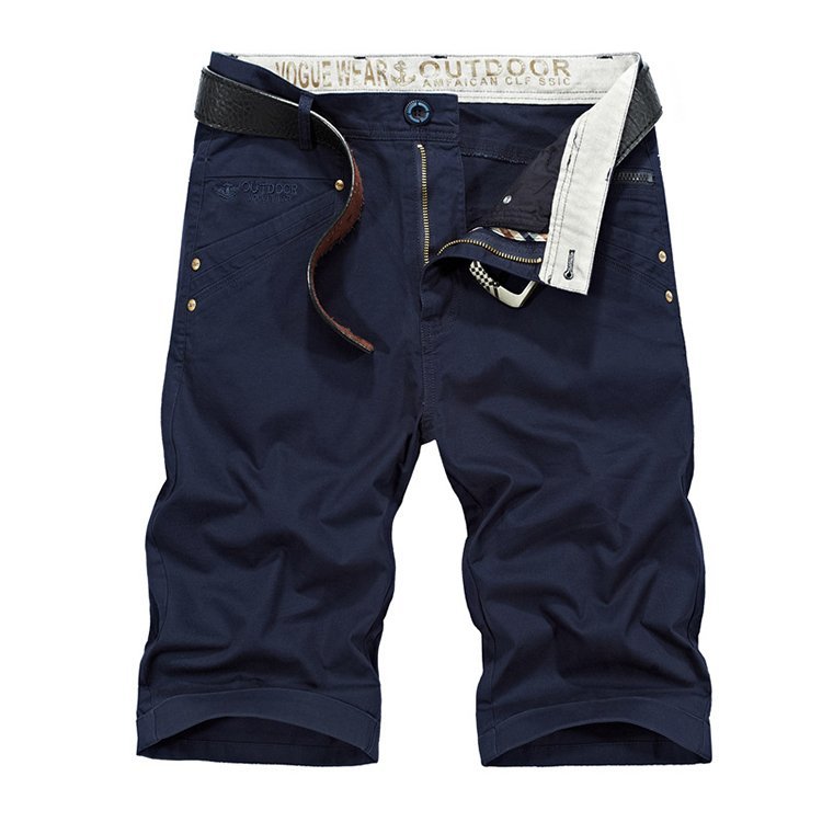 W35 ネイビー ショートパンツ メンズ 無地 ストレッチ 大きいサイズ 五分丈 カジュアル ハーフパンツ 夏新作 短パン