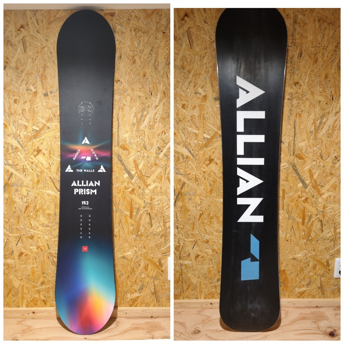 送料無料★使用2回の超美品★22-23 ALLIAN PRISM152cm アライアン プリズム　スノーボード板