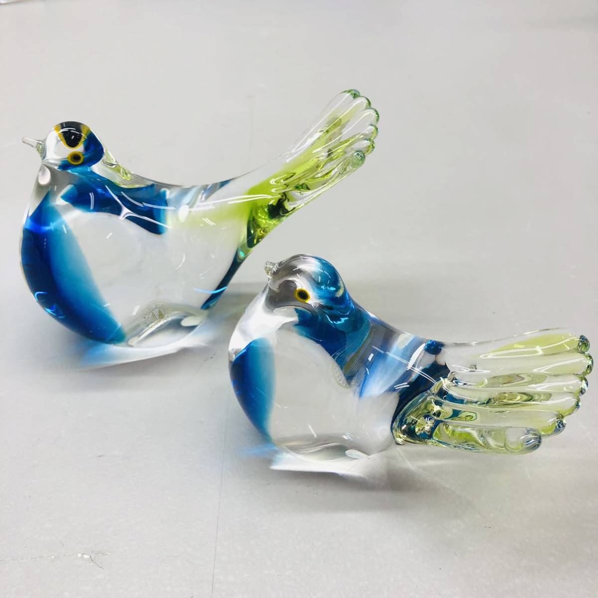 ◇Multi Glass マルティグラス 置物 8点セット 白鳥 スワン 雀 鴨 ハト 