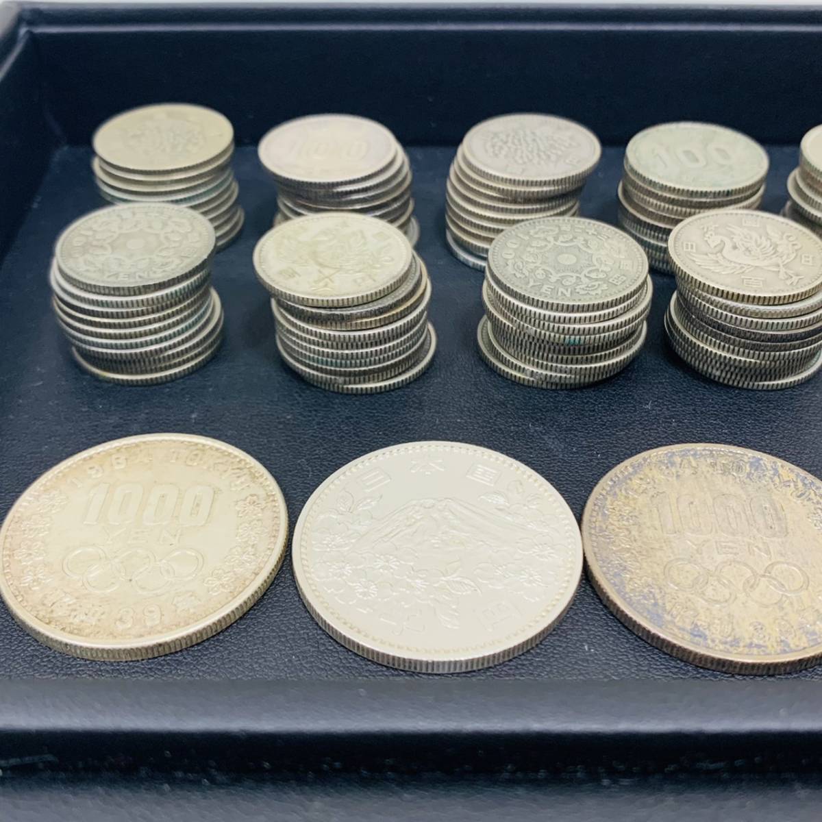 BW 38a】額面スタート 100円銀貨 123枚 1000円銀貨 5枚 額面17300