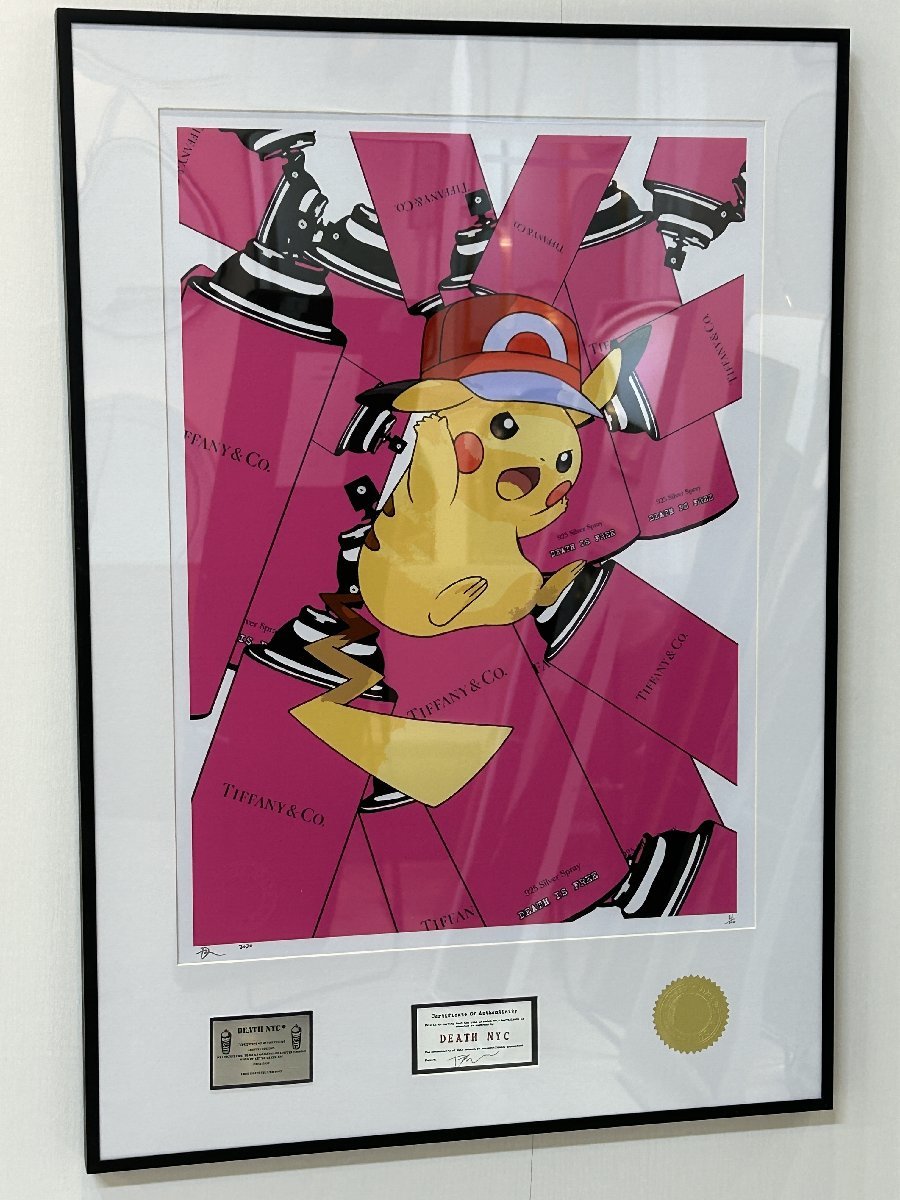 額込 世界限定100枚DEATH NYC アートポスター 現代アート 111 額込 世界