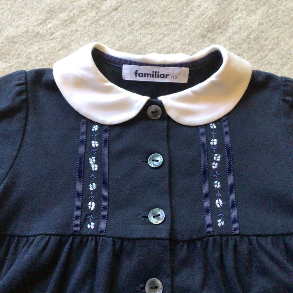 ファミリア 現行モデル ワンピース 110 お受験 お教室 学校訪問  