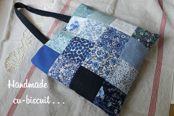 リバティプリント ハンドメイド パッチワークキルトバッグLibertyprint ハンドメイド リバティ パッチ ワーク キルト ハンドメイド リバティ
