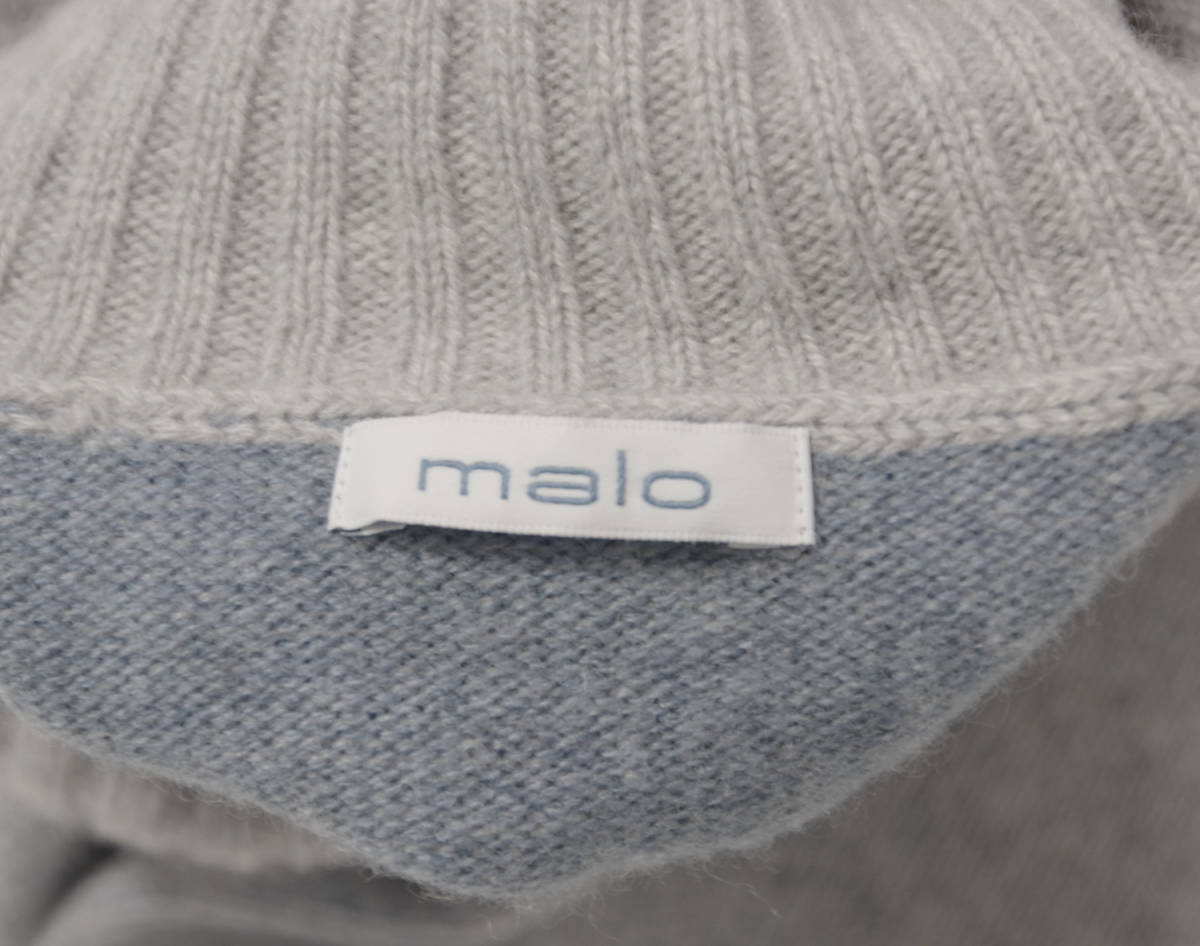 Malo☆カシミヤニット 冬用ミドルゲージ ハイネックメンズセーター
