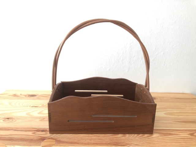 【茶道具】 桑　手付莨盆＊煙草盆＊表完作＊美品＊懐石道具 茶道具 莨盆（煙草盆・たばこぼん） 長四方 田楽 桑色手付莨盆 鵬雲斎好
