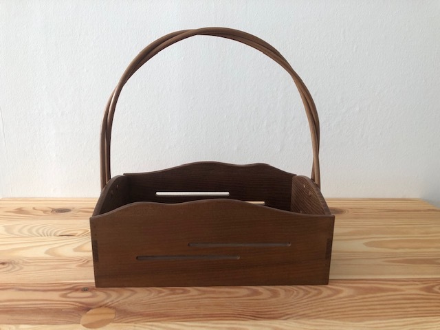 【茶道具】 桑　手付莨盆＊煙草盆＊表完作＊美品＊懐石道具 茶道具 莨盆（煙草盆・たばこぼん） 長四方 田楽 桑色手付莨盆 鵬雲斎好