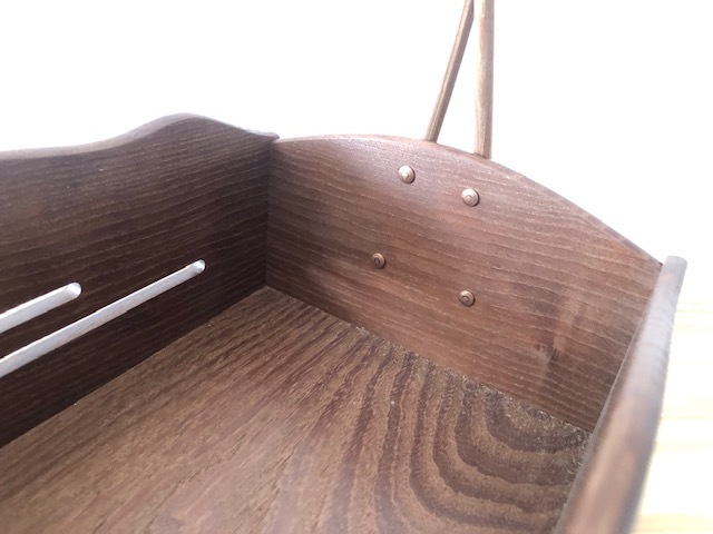 【茶道具】 桑　手付莨盆＊煙草盆＊表完作＊美品＊懐石道具 茶道具 莨盆（煙草盆・たばこぼん） 長四方 田楽 桑色手付莨盆 鵬雲斎好