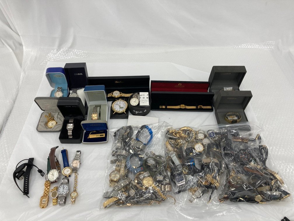 【BGAV8001】腕時計　懐中時計　おまとめ　カシオ/シチズン/セイコー/ニナリッチ/アニエスベー/他　約120点セット　総重量：約7㎏