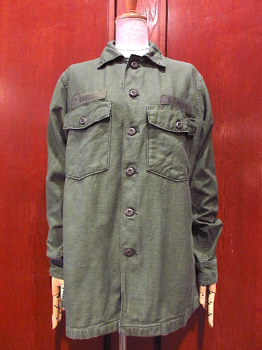OG-107 ユーティリティシャツ 60s 実物 UTILITY 米軍 コットンサテン