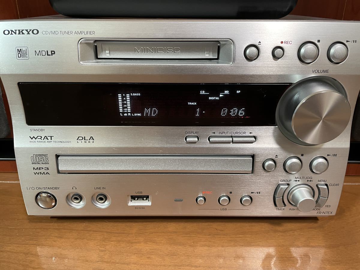 ONKYO オンキョー 突っぱっ FR-N7EX CD/MD/USB コンポ 動作良好