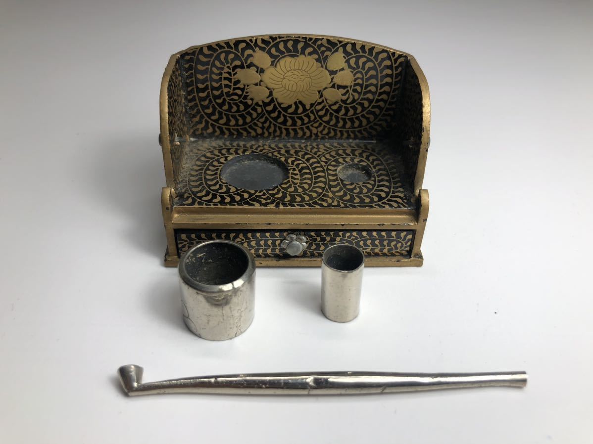 時代 雛道具 郷土玩具 民芸品 日本人形 ミニチュア 煙草 莨盆 漆芸