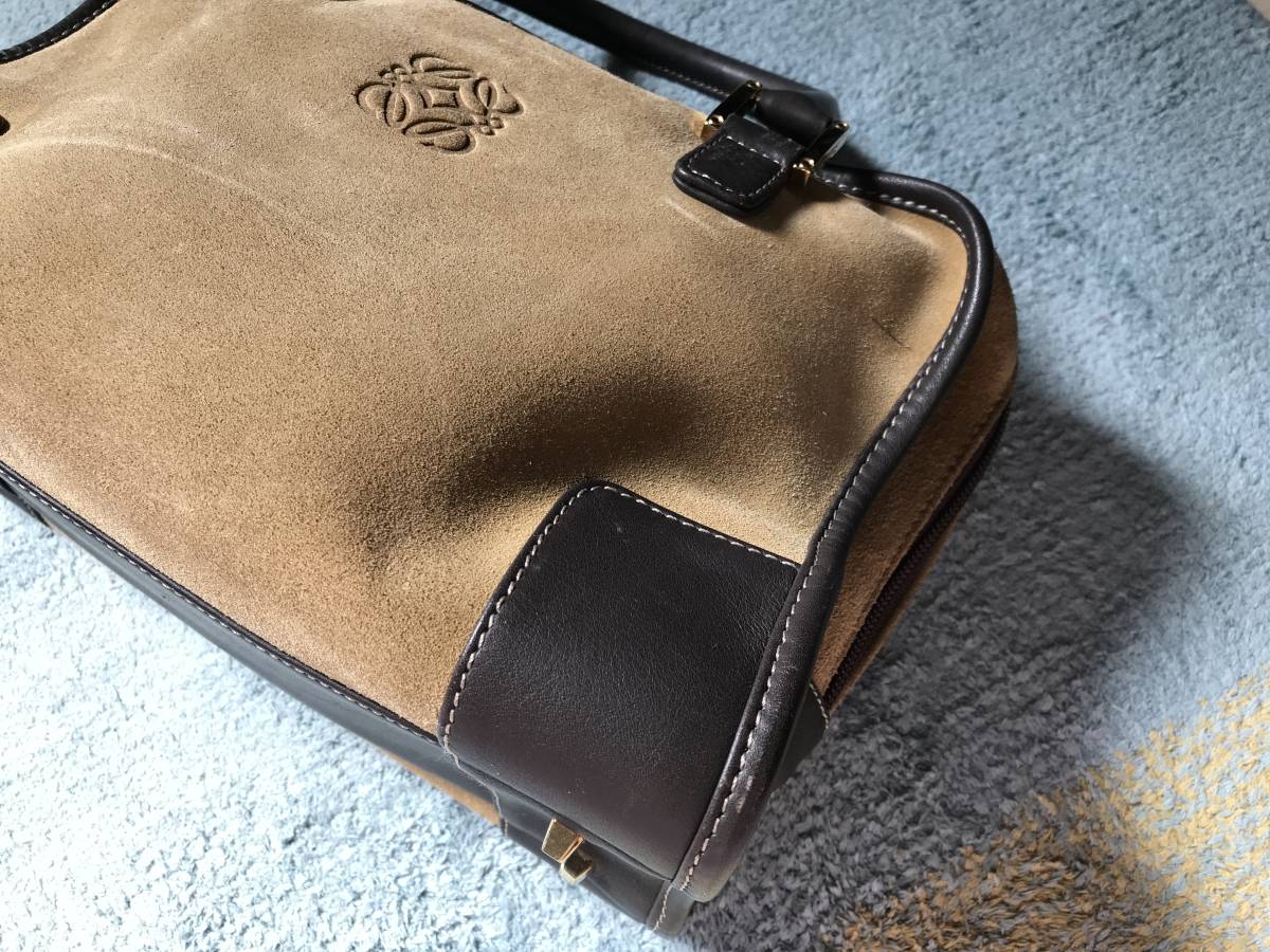 美品ヴィンテージ☆LOEWEロエベ アナグラム アマソナ28 スウェード 