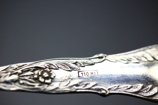 傑作 イタリア Ganci シルバー 800刻印 スプーン 銀器 純銀 ビンテージ