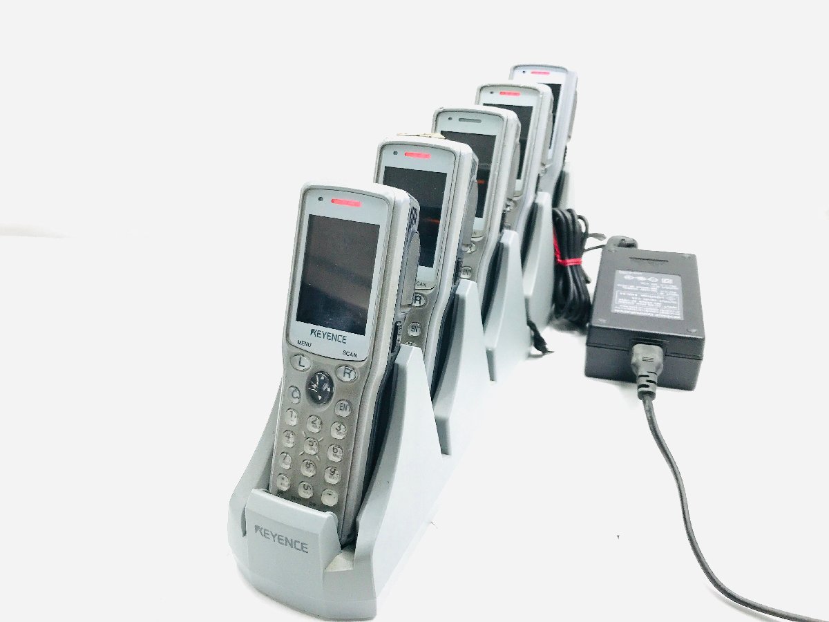 KEYENCE 超小型ハンディターミナル BT-1000W 5台まとめて ☆KEYENCE/無線タイプハンディターミナル BT-1010×5＆5連充電ユニット