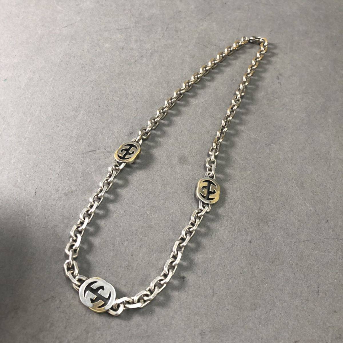 GUCCI GGロゴ SILVER925 チェーンネックレス グッチ GGロゴ チェーン