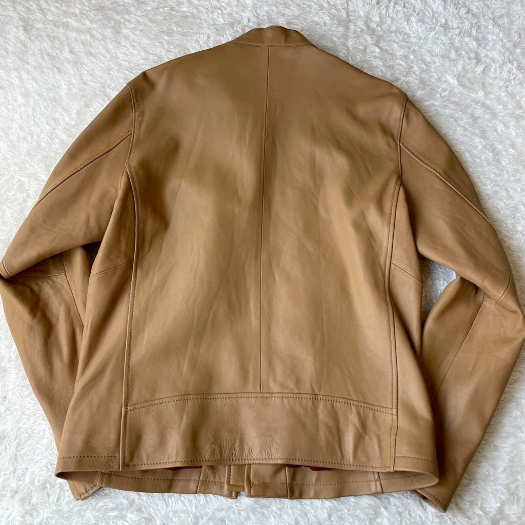 MENS BIGI:メンズビギ》美品 羊革 シープスキン Wジップ 裏地光沢
