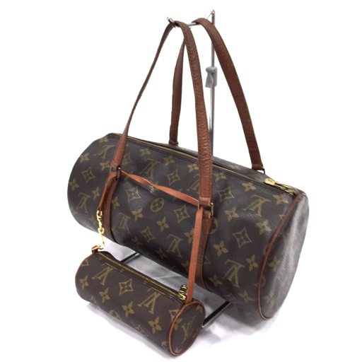ルイヴィトン 旧 パピヨン 30 M51385 モノグラム ハンドバッグ ファスナー開閉 GD金具 LOUIS VUITTON QR081-195