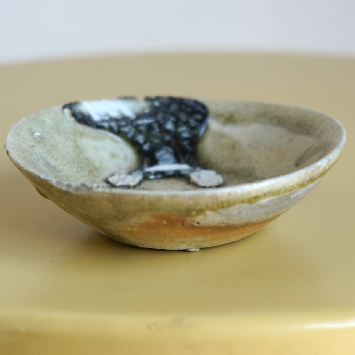 美術品・アンティーク・コレクション 鉢□古瀬戸灰釉平鉢 時代物深皿