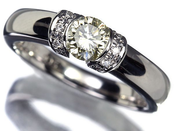 MZ9067SS【1円～】新品【RK宝石】《Diamond》極上イエローダイヤモンド 大粒0.5ct! 極上脇石クリアダイヤ Pt900 高級リング イエローダイヤ