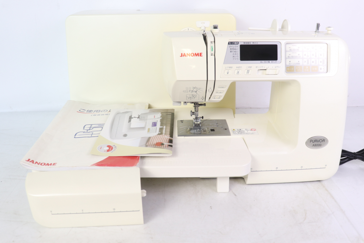 ト足】 JANOME ジャノメ 家庭用ミシン PURVOA A8000 MODEL 809型 ト足】 JANOME ジャノメ 家庭用ミシン PURVOA A8000 MODEL 809型