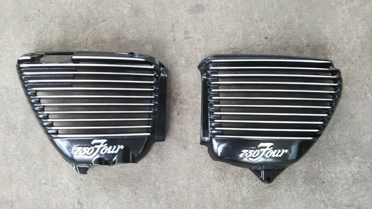 CB750K FOUR アルフィン サイドカバー 黒 アルミ製 K0 K1 K2 K3 K4 K5 
