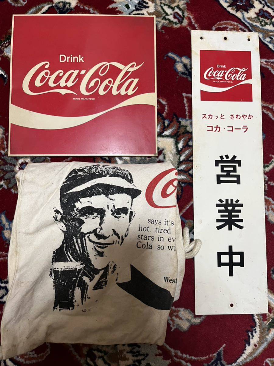 70s〜80s 当時物 コカ・コーラ 看板 他グッズ 希少！