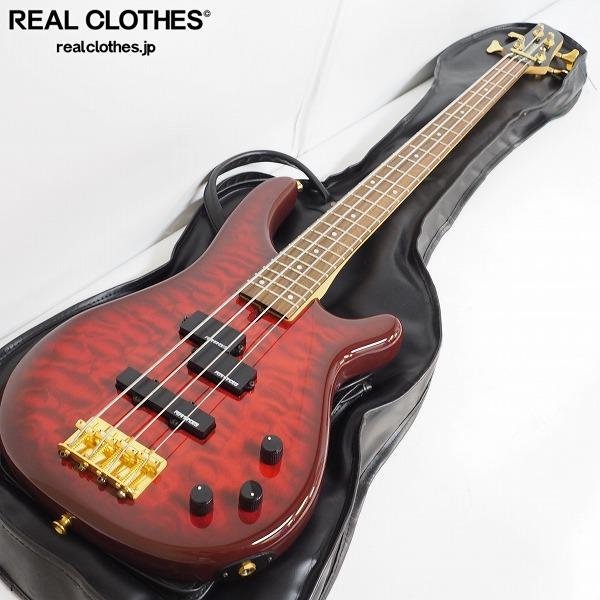 ★【難有り】FERNANDES/フェルナンデス 型番不明 リボルバーType 4弦エレキベース ソフトケース付 同梱×/170