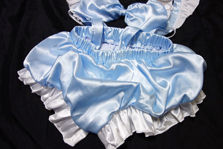 光沢 つるつる サテン ナイロン ルームウェア かぼちゃパンツ オールインワン