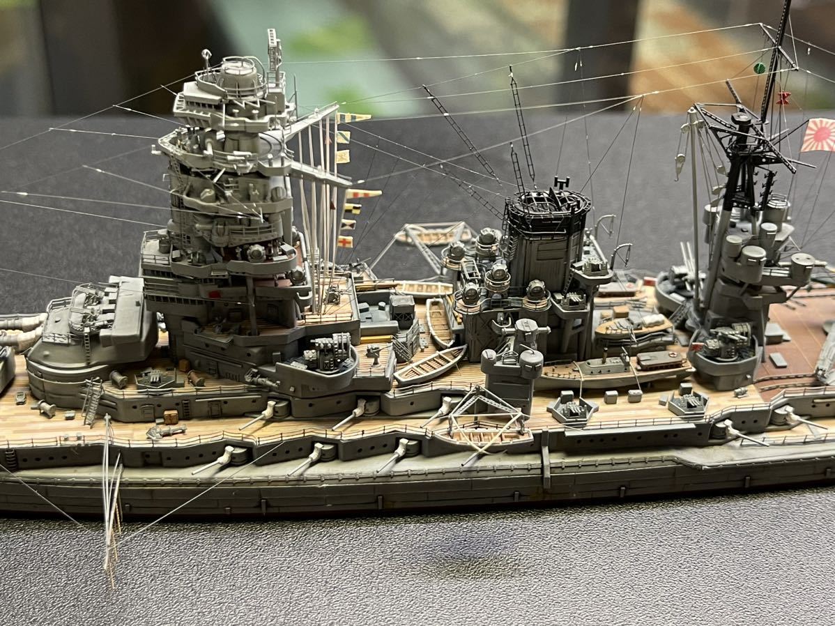 日本海軍 戦艦 長門 1/700 完成品 (銘板付き) 1⁄700 日本海軍 長門