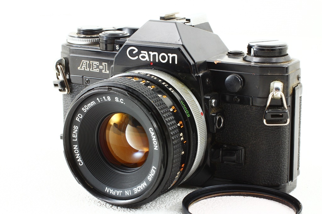 カメラ 格安 Canon キヤノン A-1 FD 50/1.8 レンズ付き フィルム 一眼