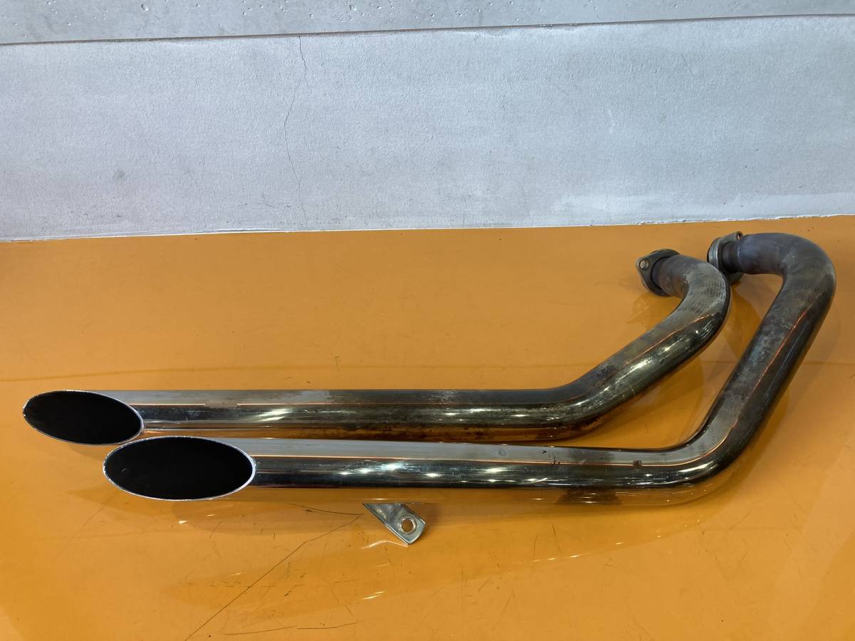 アメリカン スラッシュカットマフラー 汎用 検スティードラッグスタバルカンイントルダークラシックハーレボバーフリスコチョッパー