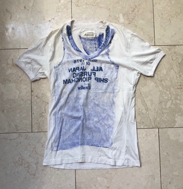 激レア☆Martin Margiela マルタン マルジェラ 前身頃プリント・V 