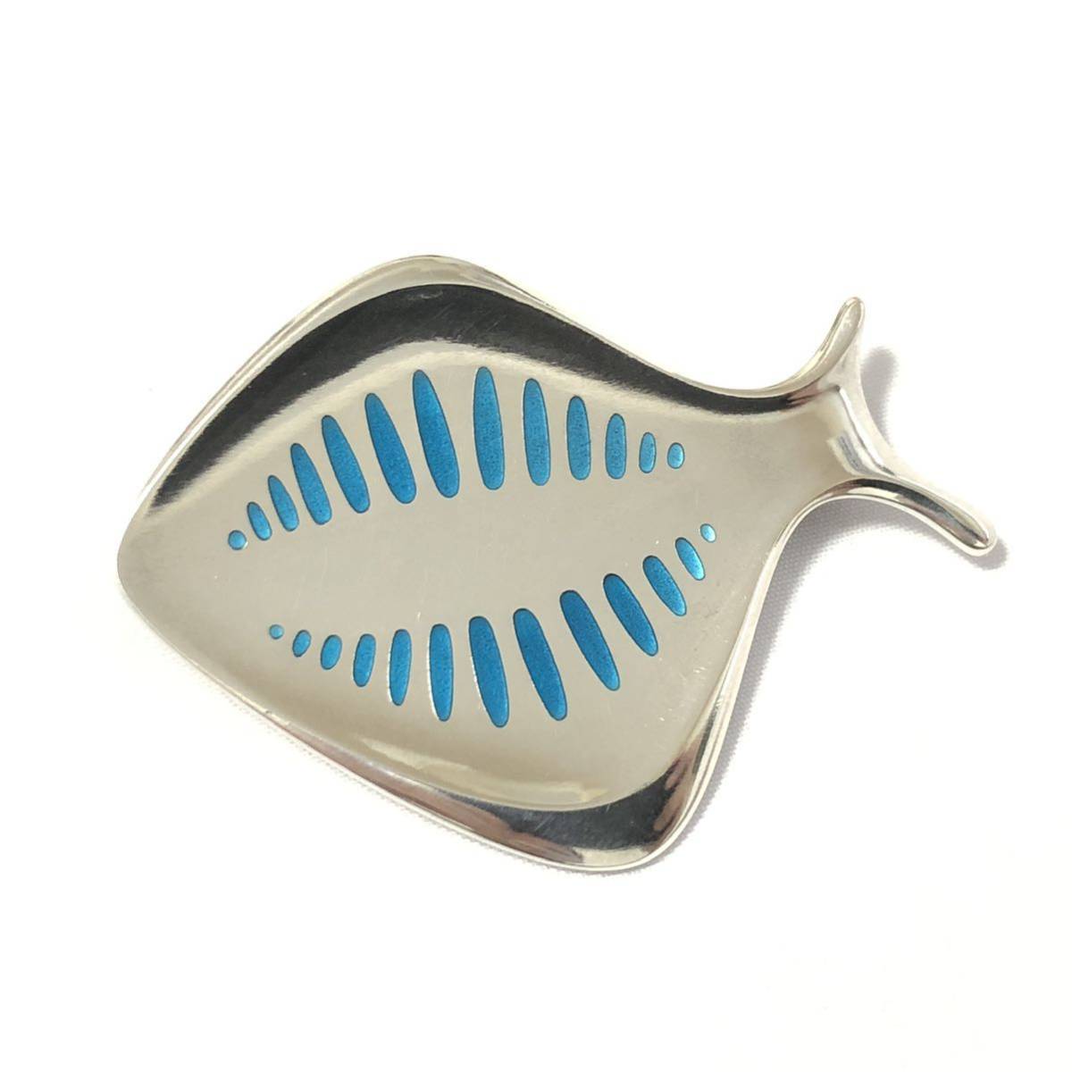 ジョージジェンセン 343 ブローチ 魚 SV925   GEORG JENSEN ジョージジェンセン シルバー SV 925 S Denmark 魚