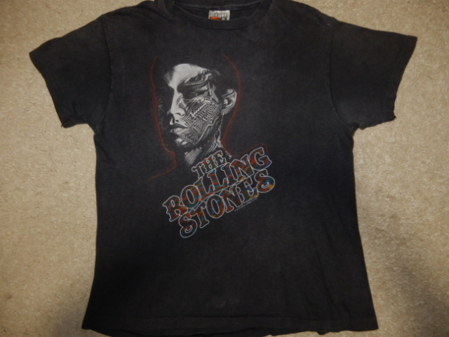 80s ROLLING STONES TATOO YOU バンドT ビンテージ 80's 【 THE ROLLING STONES 】 希少 TATTOO YOU バンド Tee 黒